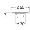 SANEI PH621A-S Wide Brim Garbage Strainer, Compatible Drain Diameter: 1.2