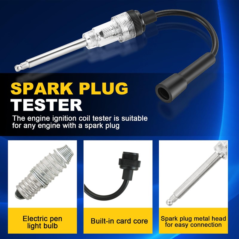 DASBET 9PCS Compression Tester Kit with Spark Plug Tester |