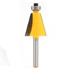 Chamfer Edge Forming Router Bit, 1/4” 15 Degree Shank Chamfer