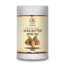 Shea Butter Refined 1000 g - Butyrospermum Parkii - Karité Body Butter - Body Butter - Shea Butter for Very Dry Skin - Hair Treatment - Skin Care - Nail Care - Hand Care - Massage