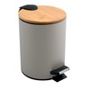 Spirella Adonis Cosmetic Bin 3 Litres Stainless Steel Bamboo with
