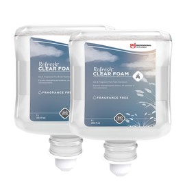 SC Johnson Professional Refresh Clear FOAM, Foam Hand Wash, Foaming Hand Soap, 1 Liter Cartridge, 2 Count, for Professional Use Only