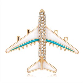 Lijun Airplane Brooch Airplane Enamel Charms Jewelry Party Badge Banquet Scarf Pens Gifts