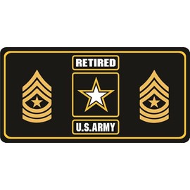 U.S. Army Retired Sergeant Major Photo License Plate