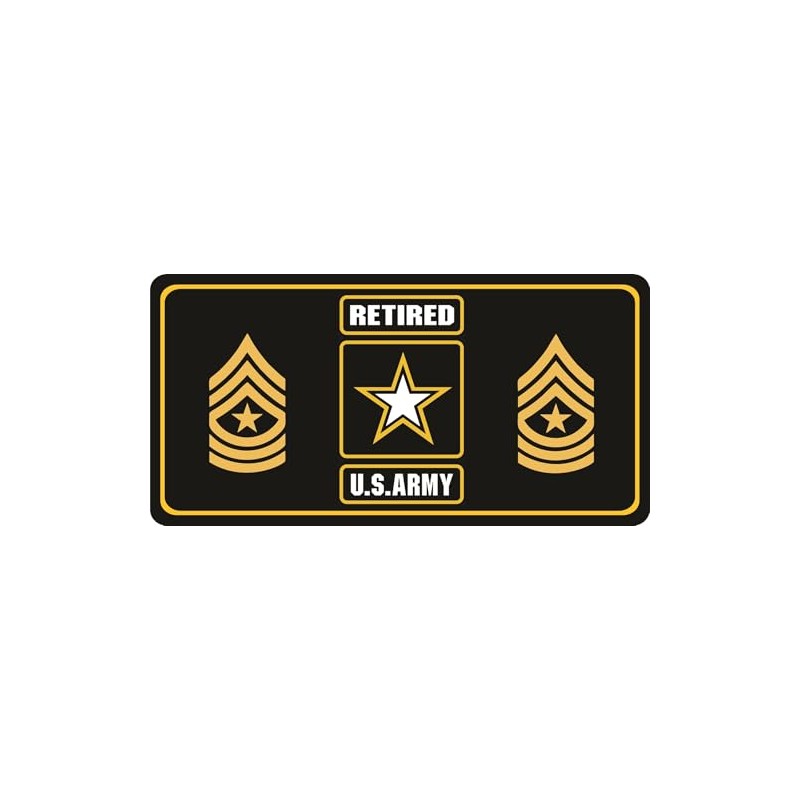 U.S. Army Retired Sergeant Major Photo License Plate