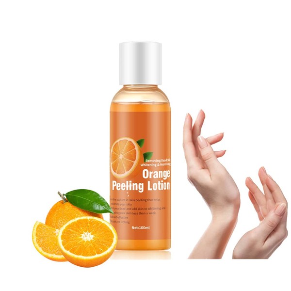 JGHGO Korean Orange Peeling Lotion Body Whitening Cream Lotion, Organic Skin Care Peel Off Dead Remover for Neck, Knees, Elbows, Armpit (1Pc, - Moisturizing)