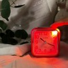 Colorful Silent Alarm Clock – Non-Ticking, Square Design, Battery Operated,