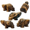 mookaitedecor Tiger's Eye Crystal Turtle Statue Sculpture, Healing Stone Reiki