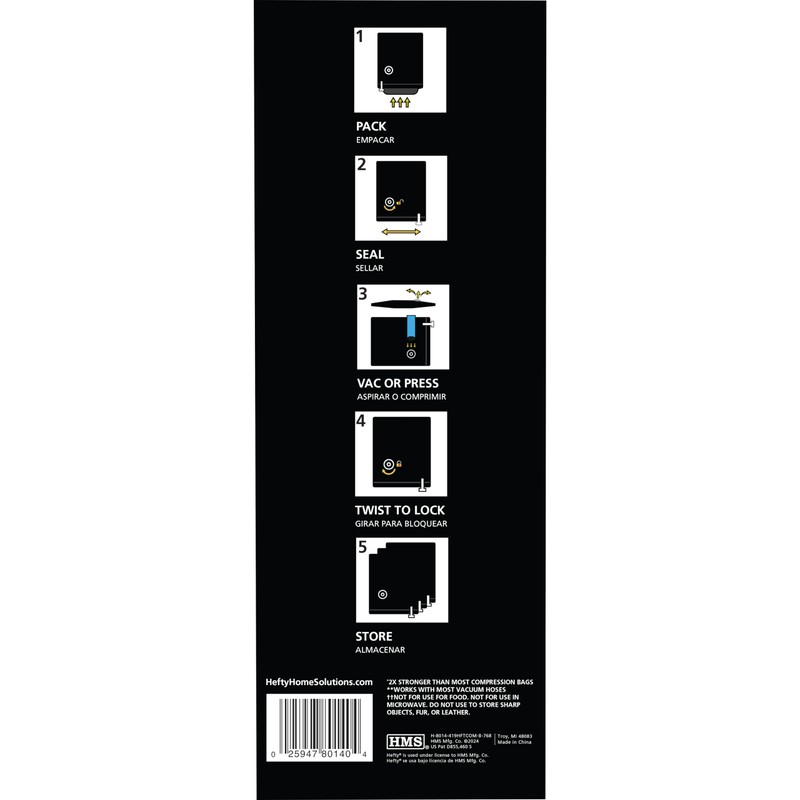 Hefty MAX Shrink-Pak Combo Pack - 1 Large, 1 XL,