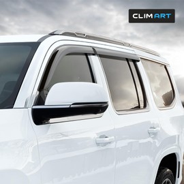 CLIM ART Incredibly Durable Rain Guards for Jeep Wagoneer 2022-2024, Original Tape-on Window Deflectors, Vent Deflector, Window Visors, Car Accessories, 4 pcs. - 422297