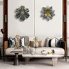 Metal Flower Ornament Wall Art Iron Flower Pendant for Home