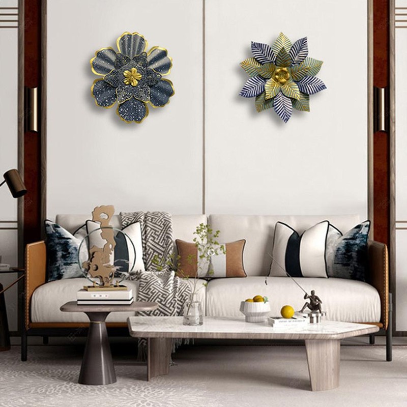 Metal Flower Ornament Wall Art Iron Flower Pendant for Home