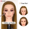 WIGNEE Professional Cosmetology Mannequin Head with Synthetic Hair Blonde