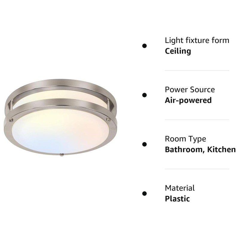 hykolity 10 inch Flush Mount LED Ceiling Light Fixture, 17W