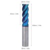 NanO Coated HRC65° Milling Cutter Tungsten Steel 4 Flutes Flat