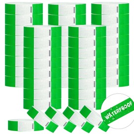 Wristbands for Events - 1100pcs Waterproof Neon Wrist Bands for Events Concert, Festival Admission, Party (Green)