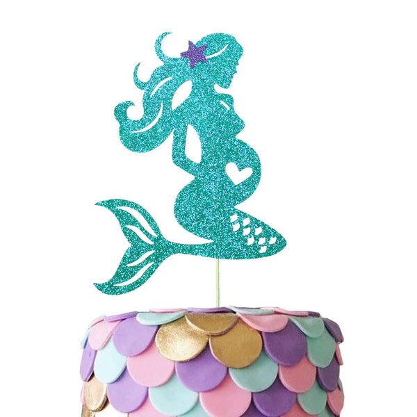 HEETON - Decoración para tarta con diseño de sirena para baby shower o baby shower