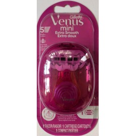 Gillette Venus Travel Razor Kit for Women-Mini Handle + Travel Case/Extra Smooth