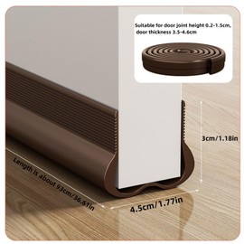 XINYUICEAN Guardapolvo para Puerta, Burlete Puerta, Burlete Bajo Puerta, Burlete Bajo Puerta, Guardapolvo para Puerta Exterior Burlete Puerta Entrada Cubre Polvo para Puerta Aislante Acústico (Negro)