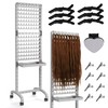 Yumkfoi 2-sided 280 Pegs Braiding Rack, Adjustable Hair Racks with