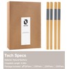 LOROTOCO 50 Pairs Bamboo Chopsticks Disposable | Separated | Reusable