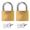 2 Pcs Solid Padlocks Heavy Brass Padlocks Security Small Lock