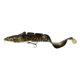 Savage Gear 3D Burbot Shallow - Rubber Bait, Colour: Gold Burbot UV, Length / Weight: 25 cm / 70 g