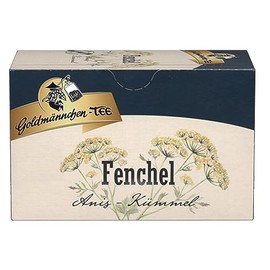Goldmännchen Tee Fenchel-Anis-Kümmel (Fennel, Anise, Caraway), Herbal Tea, Original Thuringian Quality, 20 Individually Sealed Tea Bags