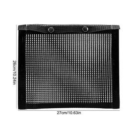 Grill Mesh Bag Non-Stick Grill and Baking Bags Heat Resistant Grill Bags Suit for Oven Drainage Air Fryer Gas Grill and Pellet Smoker Panic Grill Tools Reusable Packaging (Large)