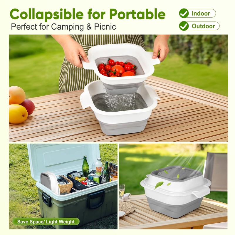 ROTTOGOON Collapsible Colander Set with Strainer Bowl, 2 in 1