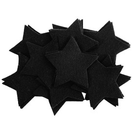 Playfully Ever After 1 Inch 140pc Stiff Felt Stars (Black)