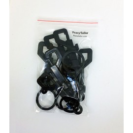 3 Pcs swivel snap Bolt Keychain clips Keychain hooks. Lightweight & Durable clasp with hook for Keys, Key Chains, Tags and Lanyards. 2.75"x0.83" Plastic Spring keychain clasp come with key rings.,