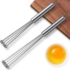 Ntcpefy 2 Pieces Stainless Steel Ball Whisk Wire Egg Whisk
