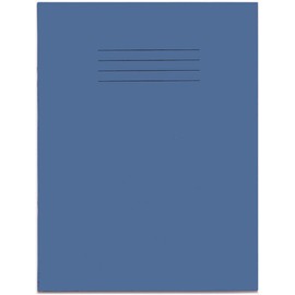 Rhino A5+ Exercise Books, 48 Page / 8mm Lined with Margin Paper Notebook, 10 Pack, 9 x 7 Writing Book, Office & School Stationery Supplies, Light Blue