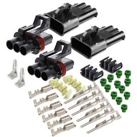 2-Pack, (3-PIN) 30Amp Metri-Pack Waterproof Connector Terminals and Seals 18-20 AWG