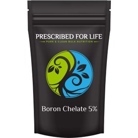 Prescribed for Life Boron Chelate 5% Powder, Natural Boron Supplement for Men and Women, Muscle Support, Gluten Free, Vegan, Non GMO (12oz / 340g)
