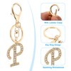 PATIKIL Initial Letter Keychain, Letter P Charm with Crystal Diamonds