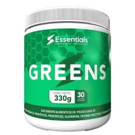 Greens  Polvo a base de espirulina orgnica, probiticos, prebiticos, glutamina, enzimas digestivas, vitaminas y minerales  Essentials Innovation  30...