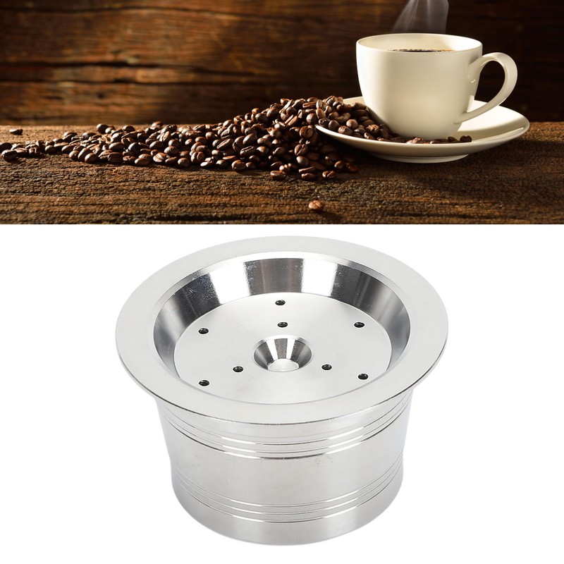 Stainless Steel Coffee Capsule Eco Friendly with Spoon Brush Reusable