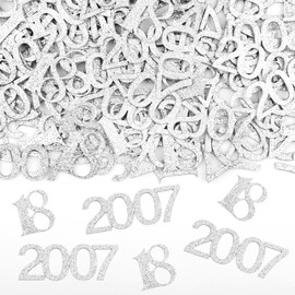 Confetti 18th Birthday Decoration, Pack of 100 Table Decoration Birthday Girl Boy 2007, Sweet 18th Birthday, Glitter Gold Confetti Birthday for Birthday Decoration Table (Large 3.4-5 cm)