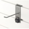 TRINITY Heavy Duty Slatwall Single Hooks with Spring-Lock, 4-Inches, Gray,