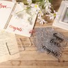 4 Sheets Clear Rubber Stamps for Card Making with 2pcs