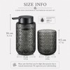Grey Glass Bathroom Liquid soap Dispenser and Toothbrush Holder Set