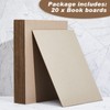 20 Pcs Book Board, Binders Board Chipboard Designer Bookboard Kraft