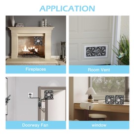 Wathai 120mm Muffin Fan Dual Ball with AC 110v - 240V Speed Control High Performance for Doorways, Wood Stoves, Fireplaces 2 Pack