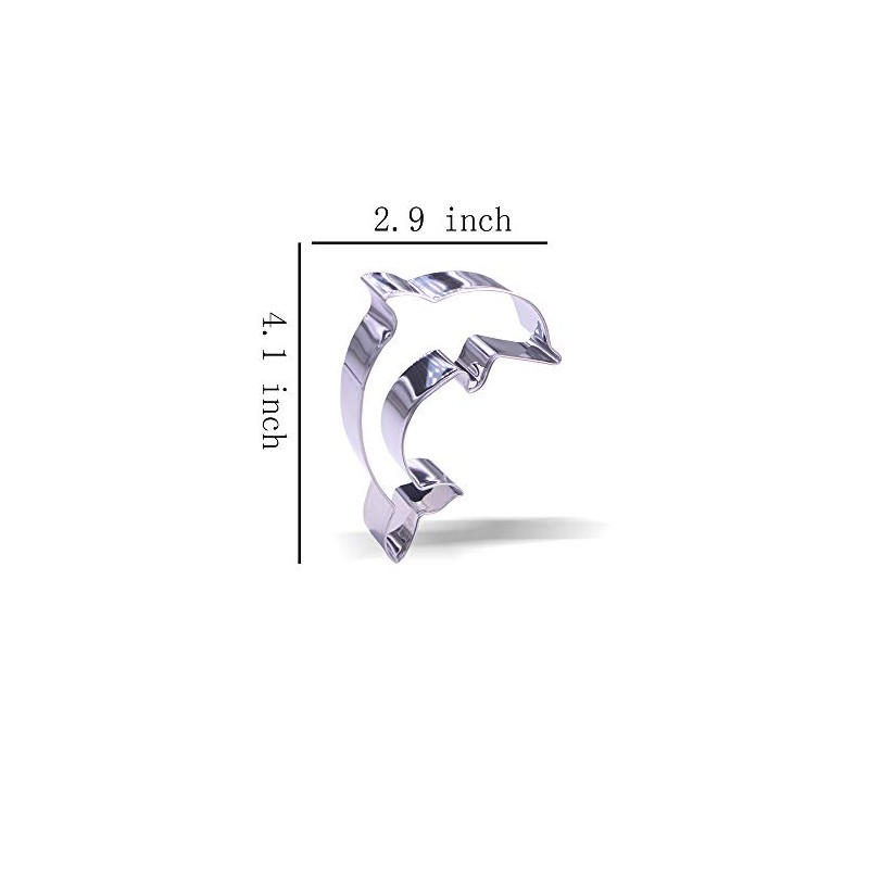 4 inch Dolphin Cookie Cutter - Stainless Steel
