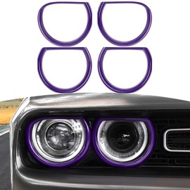 for Challenger Headlight Cover Trim Fit for Dodge Challenger 2015-2023 Purple Exterior Accessories 4pcs