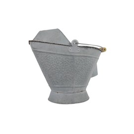 Pellethead Coal Hod - Perfect for Fireplace and Pellet Stove Ashes, with Decorative Appeal Easy Hopper Filling (Distressed Galvanized)