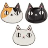 Ceramic Indigo Face Small Plate, Set of 3, Cat 3