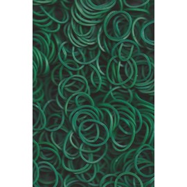 Rainbow Loom Dark Green Opaque Rubber Bands (600 Count) with 24 C-Clips
